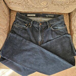 GAP 1969 Women's Straight-Leg Blue Jeans Size 34x33